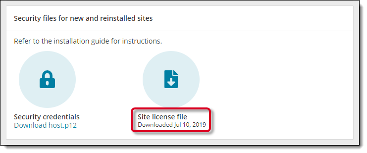 The site license file download date is displayed.